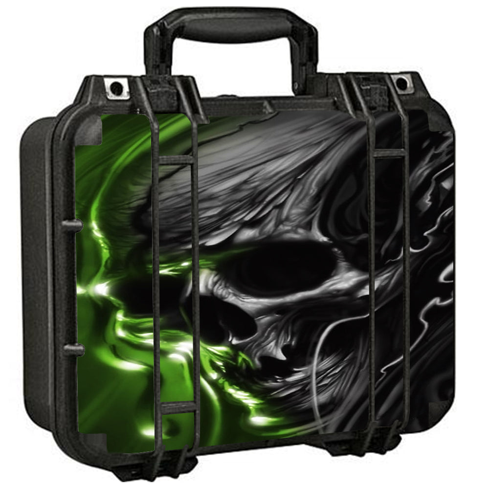  Dark Skull, Skeleton Neon Green Pelican Case 1400 Skin