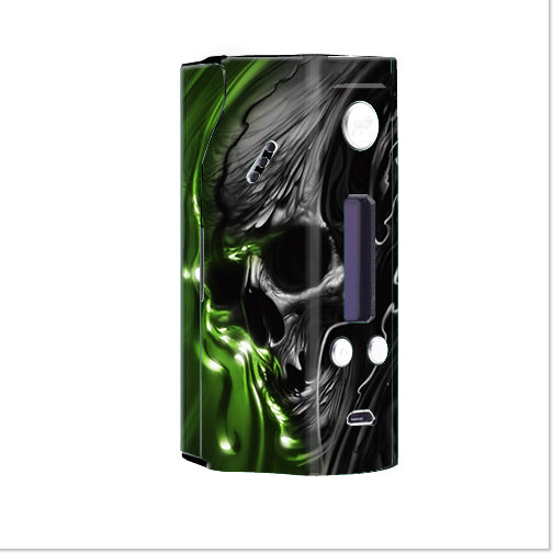  Dark Skull, Skeleton Neon Green Wismec Reuleaux RX200 Skin