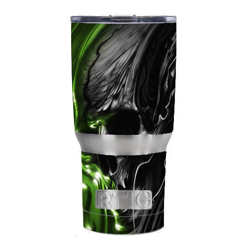  Dark Skull, Skeleton Neon Green RTIC 20oz Tumbler Skin