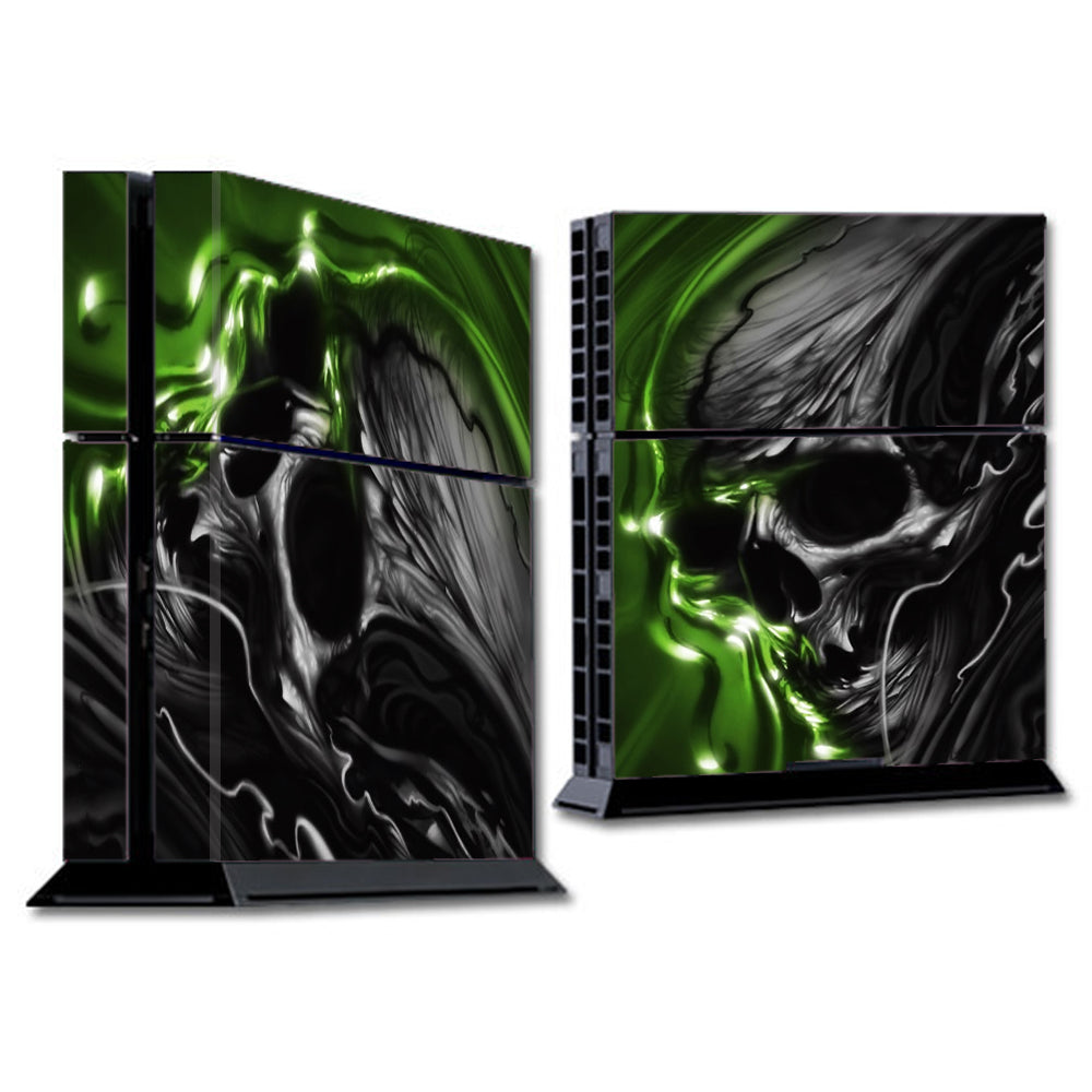  Dark Skull, Skeleton Neon Green Sony Playstation PS4 Skin