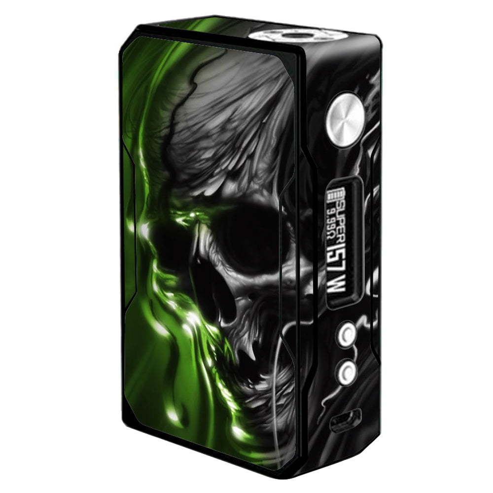  Dark Skull, Skeleton Neon Green Voopoo Drag 157w Skin