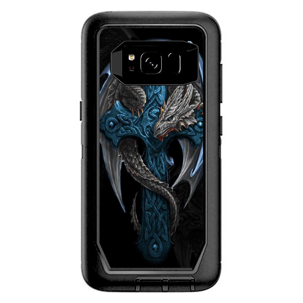  Dragon On Cross Otterbox Defender Samsung Galaxy S8 Skin