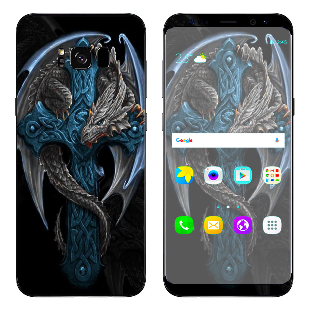  Dragon On Cross Samsung Galaxy S8 Skin