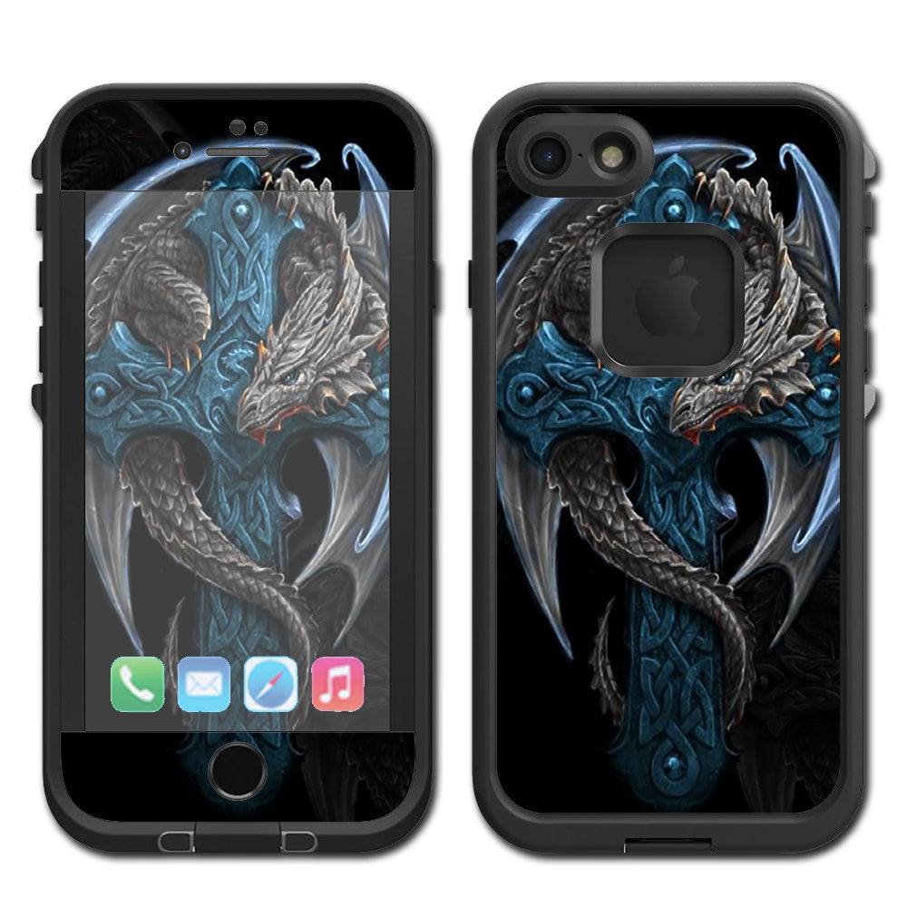  Dragon On Cross Lifeproof Fre iPhone 7 or iPhone 8 Skin