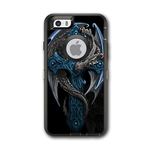  Dragon On Cross Otterbox Defender iPhone 6 Skin