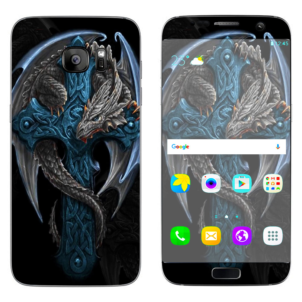  Dragon On Cross Samsung Galaxy S7 Edge Skin