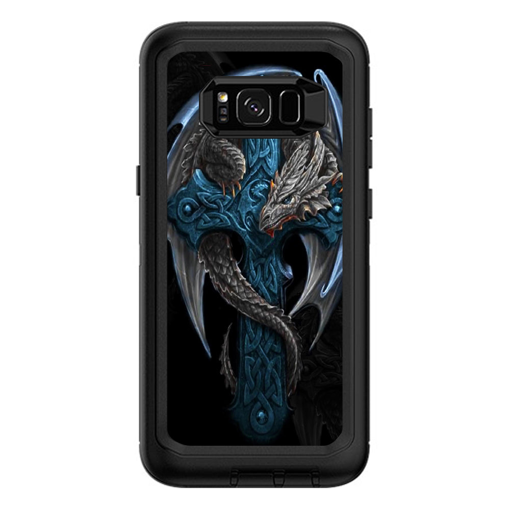  Dragon On Cross Otterbox Defender Samsung Galaxy S8 Plus Skin