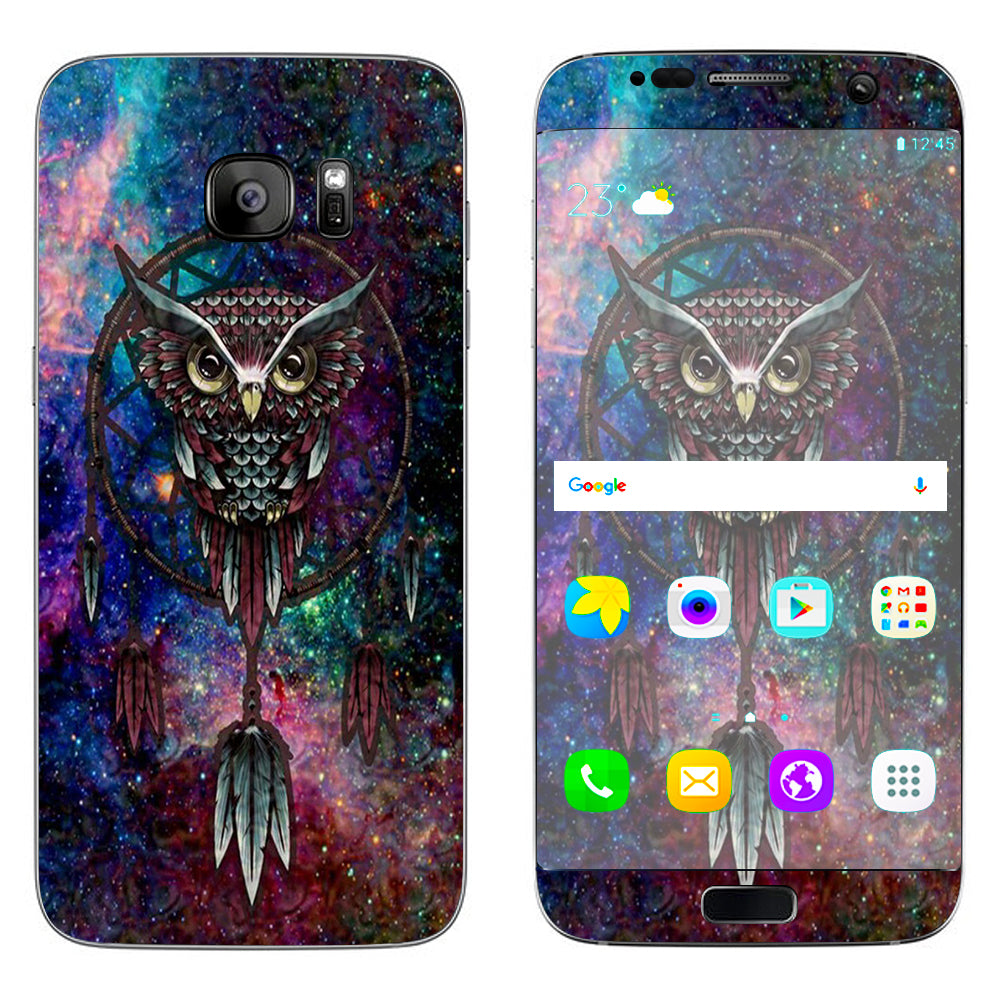  Dreamcatcher Owl In Color Samsung Galaxy S7 Edge Skin