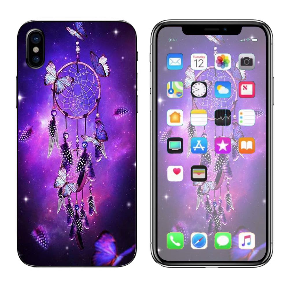  Dreamcatcher Butterflies Purple Apple iPhone X Skin