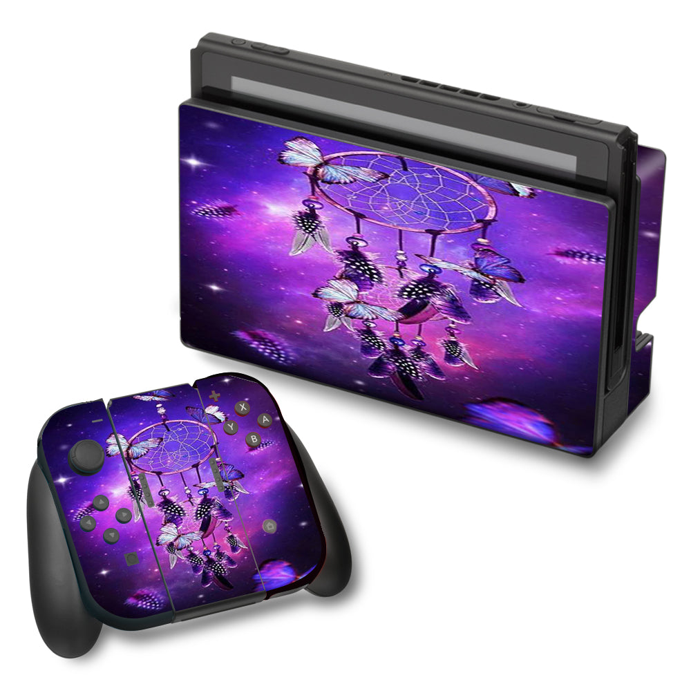  Dreamcatcher Butterflies Purple Nintendo Switch Skin