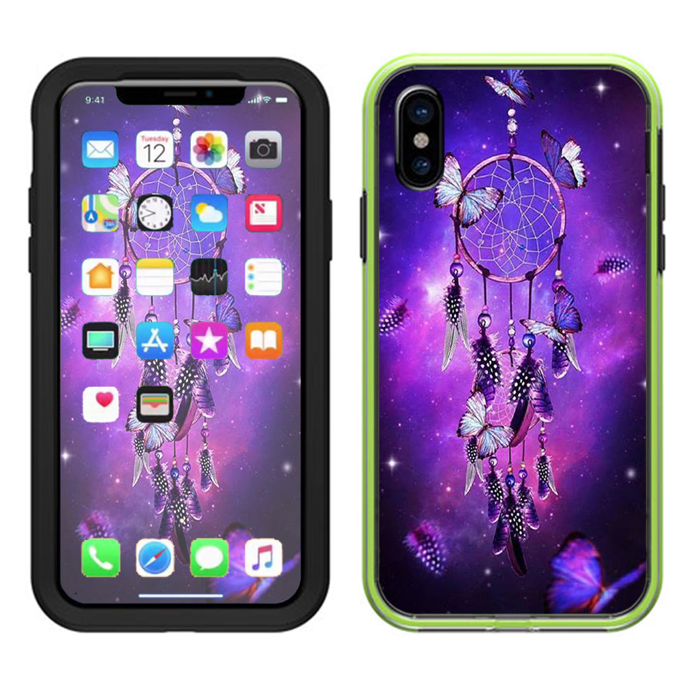 Dreamcatcher Butterflies Purple Lifeproof Slam Case iPhone X Skin
