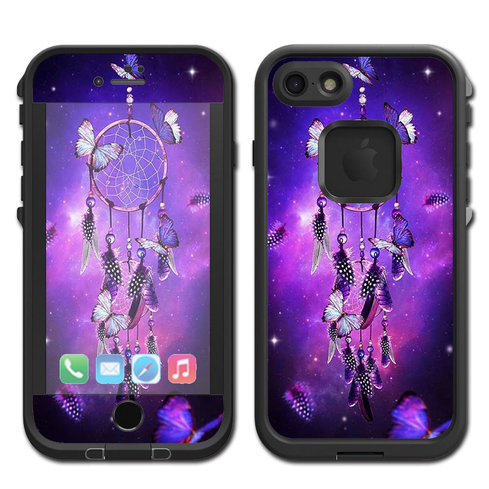 Dreamcatcher Butterflies Purple Lifeproof Fre iPhone 7 or iPhone 8 Skin