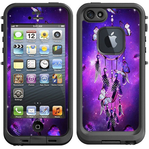  Dreamcatcher Butterflies Purple Lifeproof Fre iPhone 5 Skin