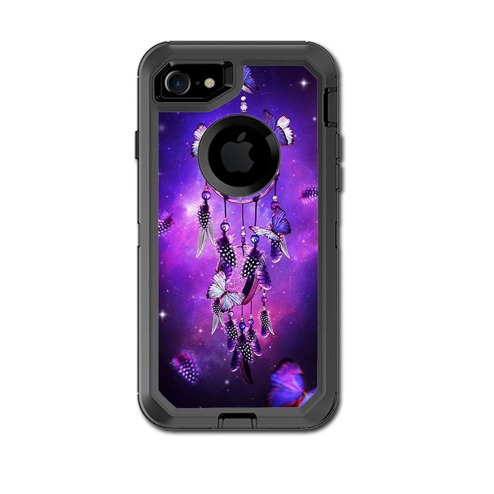  Dreamcatcher Butterflies Purple Otterbox Defender iPhone 7 or iPhone 8 Skin