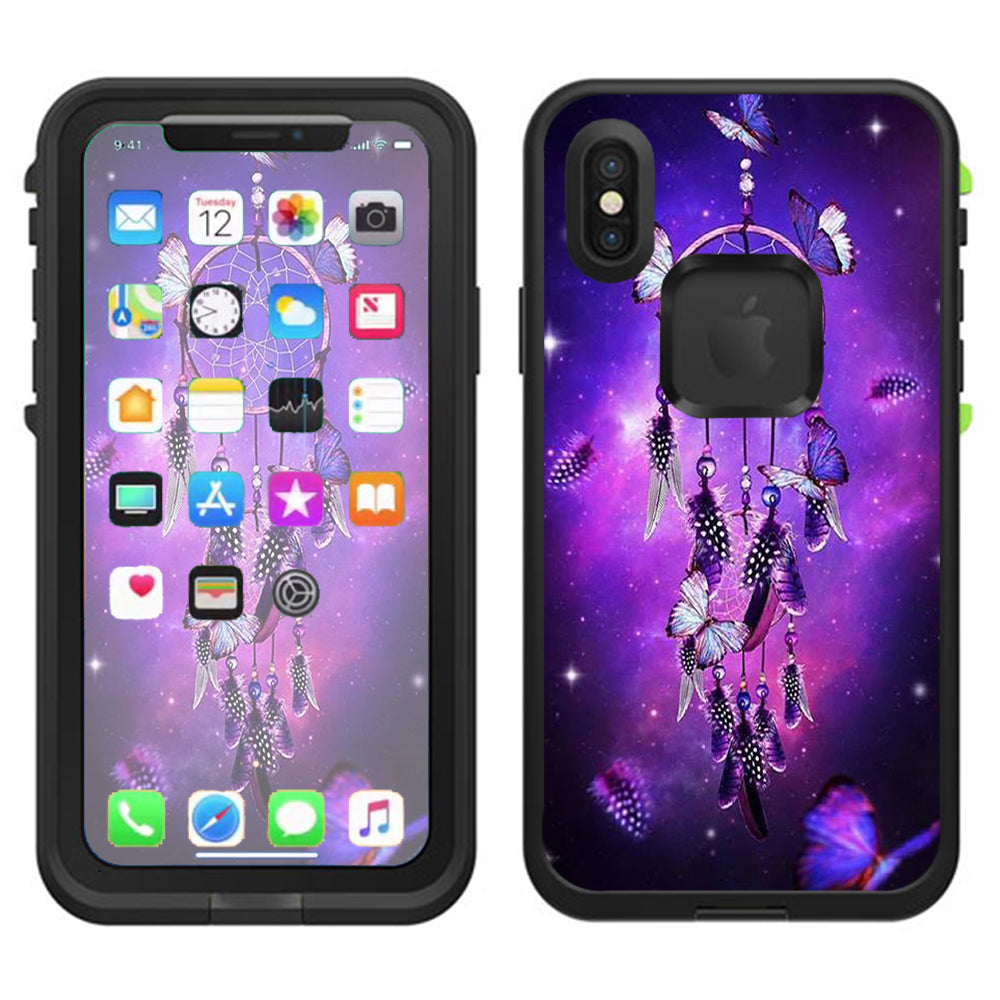  Dreamcatcher Butterflies Purple Lifeproof Fre Case iPhone X Skin