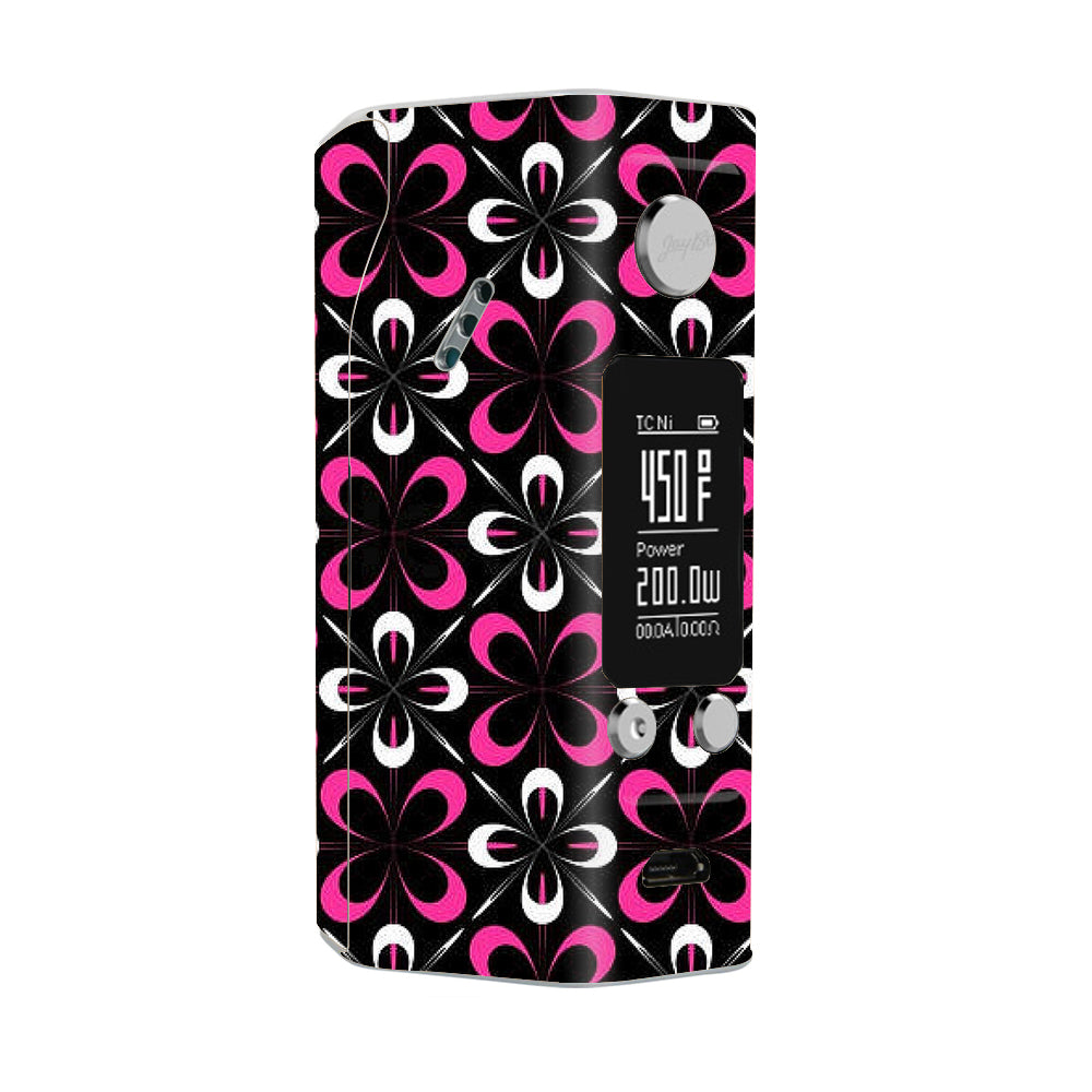  Abstract Pink Black Pattern Wismec Reuleaux RX200S Skin