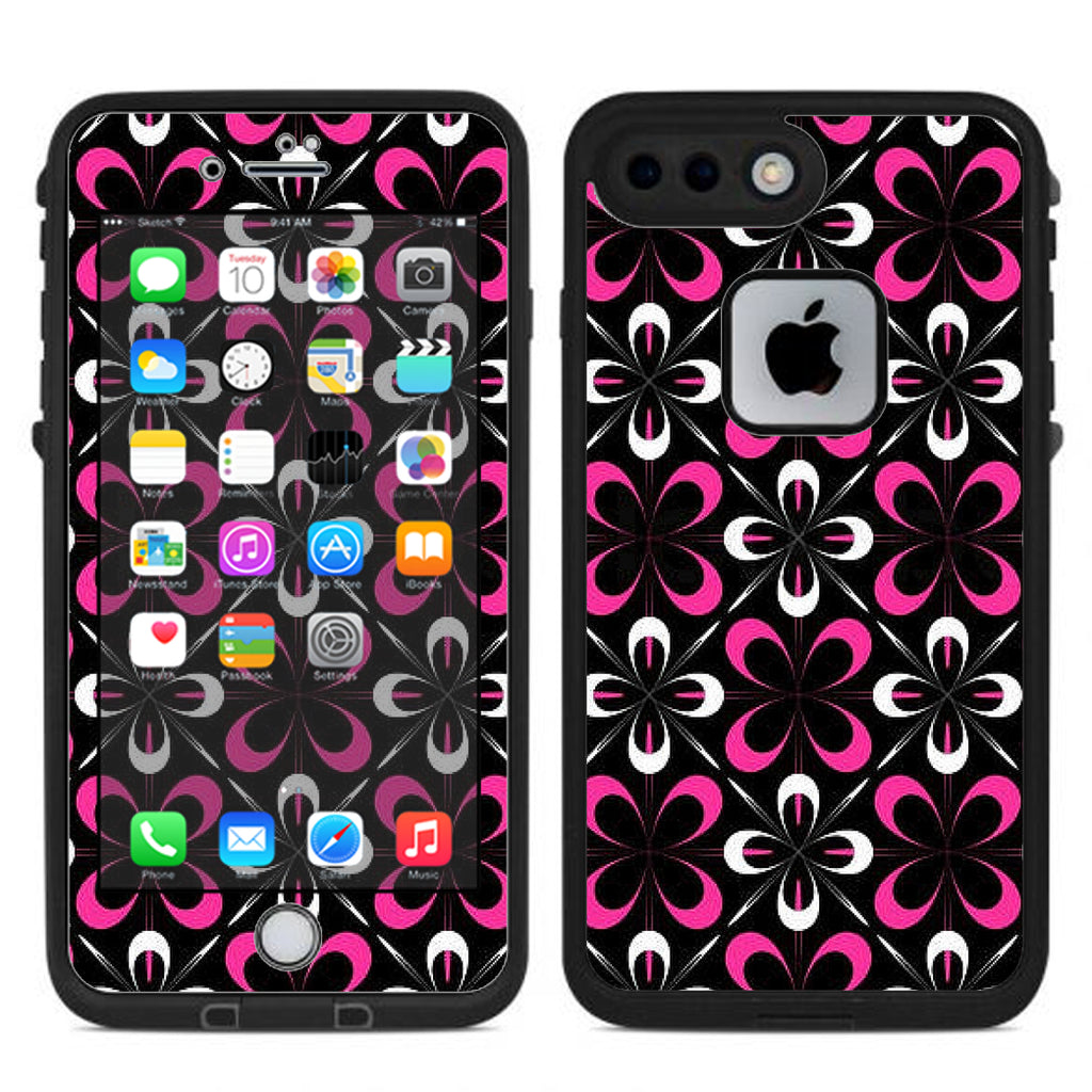  Abstract Pink Black Pattern Lifeproof Fre iPhone 7 Plus or iPhone 8 Plus Skin