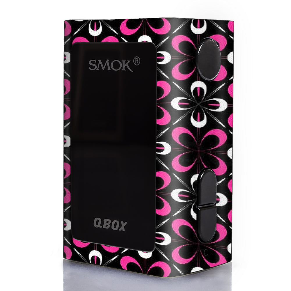  Abstract Pink Black Pattern Smok Q-Box Skin