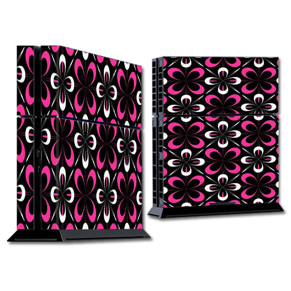  Abstract Pink Black Pattern Sony Playstation PS4 Skin