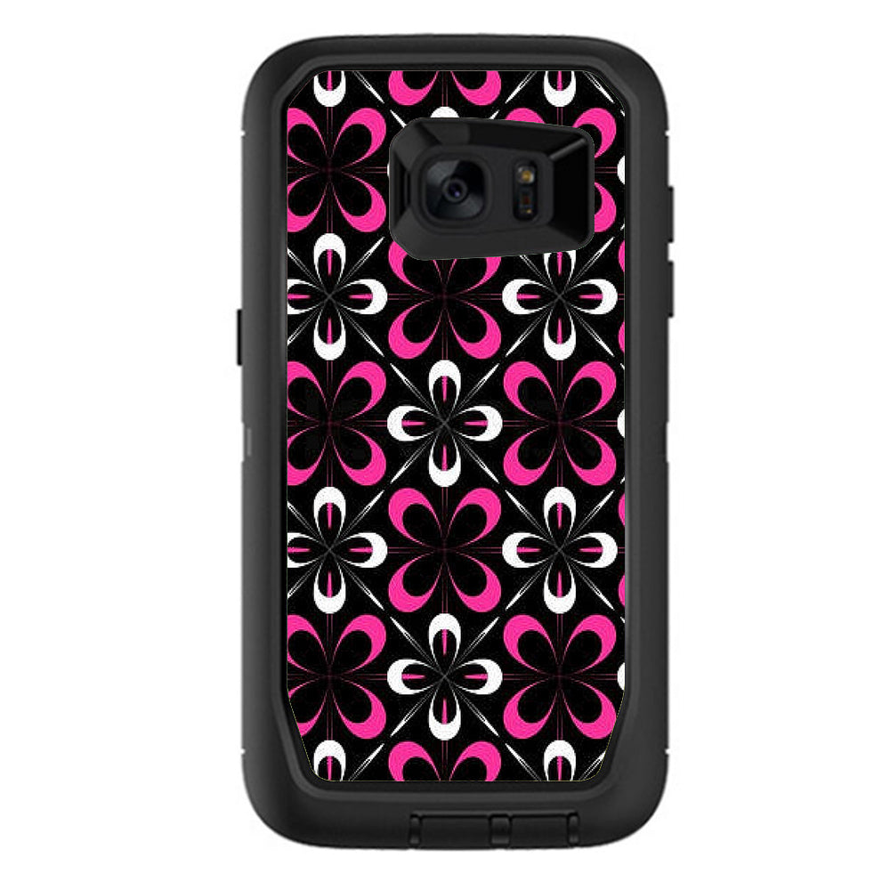  Abstract Pink Black Pattern Otterbox Defender Samsung Galaxy S7 Edge Skin