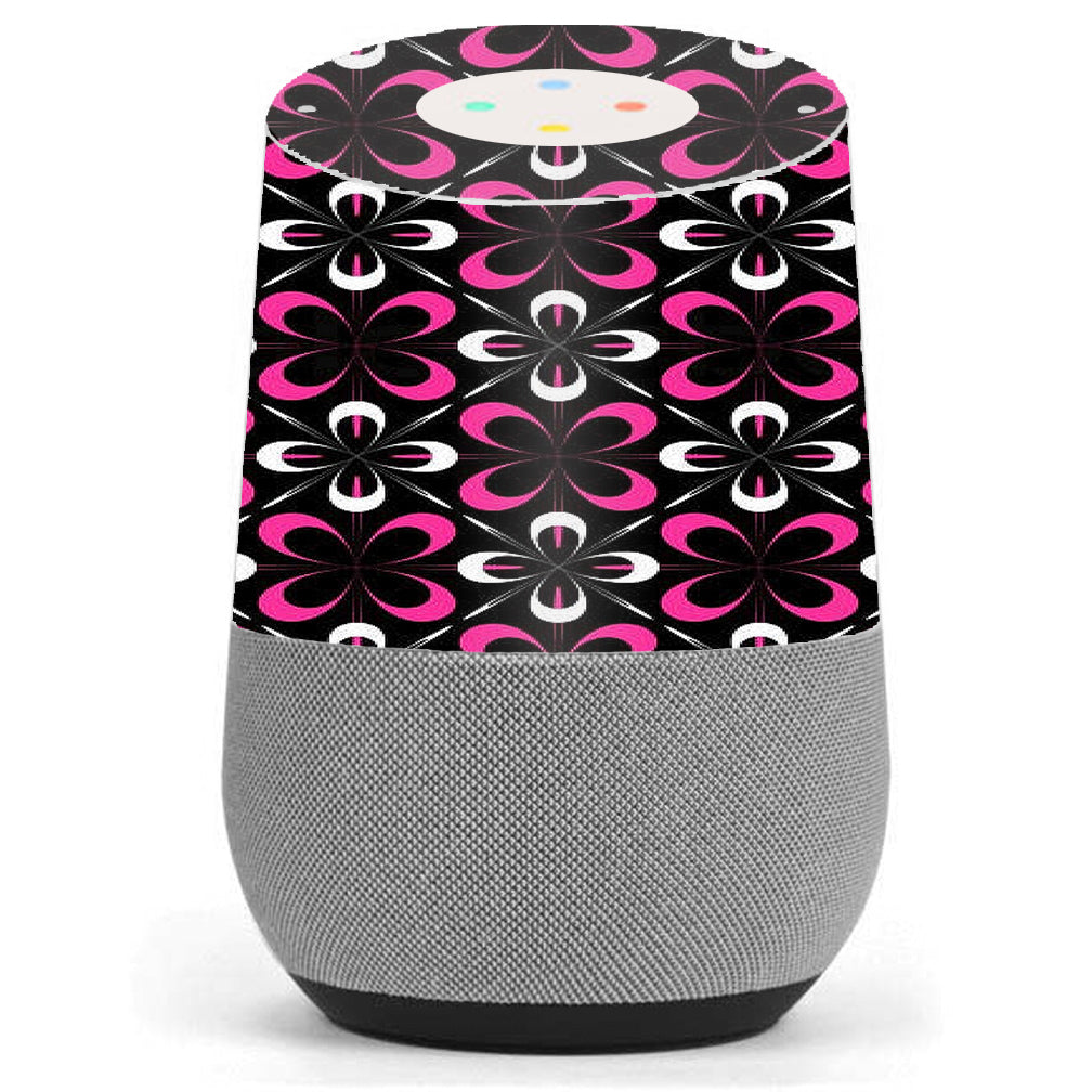  Abstract Pink Black Pattern Google Home Skin