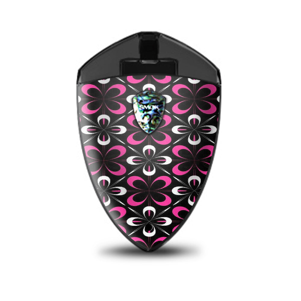  Abstract Pink Black Pattern Smok Rolo Badge Skin