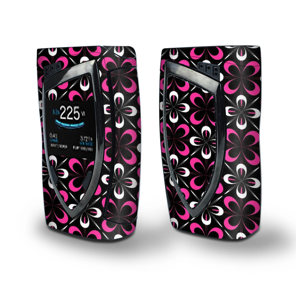 Skin Decal Vinyl Wrap for Smok Devilkin Kit 225w Vape (includes TFV12 Prince Tank Skins) skins cover/ Abstract pink black pattern