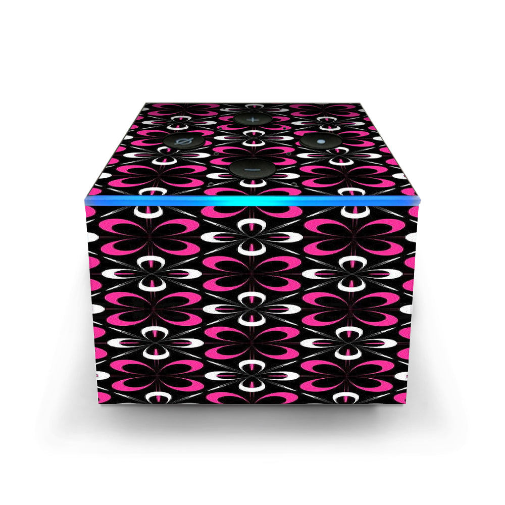  Abstract Pink Black Pattern Amazon Fire TV Cube Skin