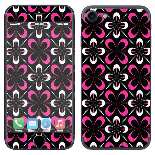  Abstract Pink Black Pattern Apple iPhone 7 or iPhone 8 Skin