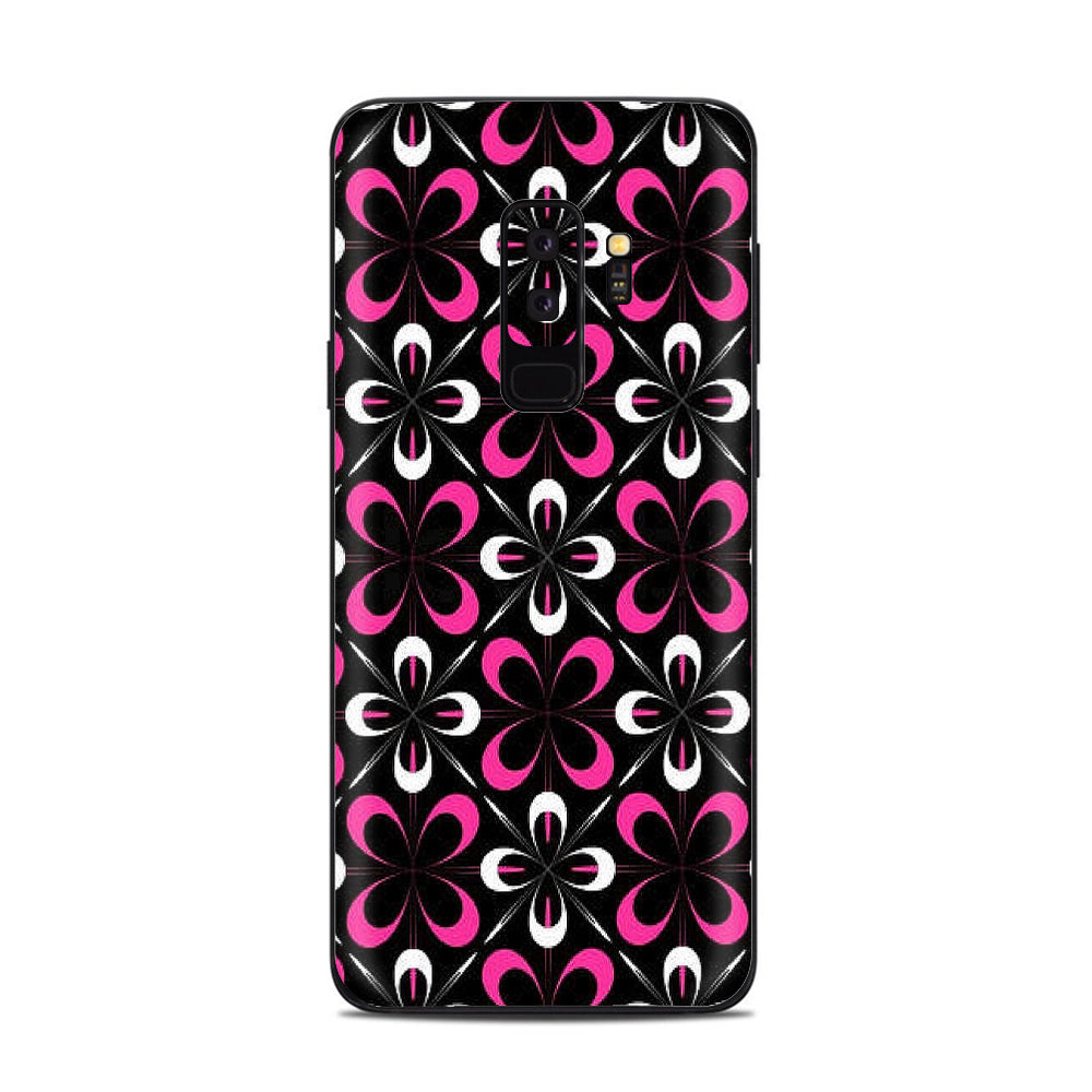  Abstract Pink Black Pattern Samsung Galaxy S9 Plus Skin