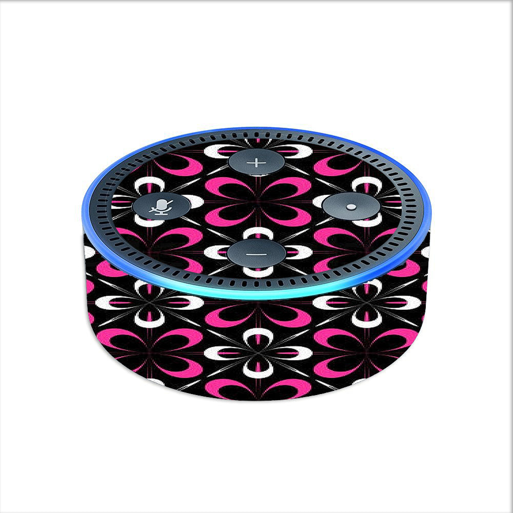  Abstract Pink Black Pattern Amazon Echo Dot 2nd Gen Skin