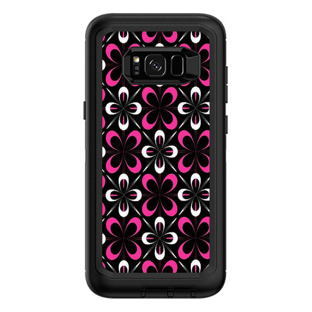  Abstract Pink Black Pattern Otterbox Defender Samsung Galaxy S8 Plus Skin