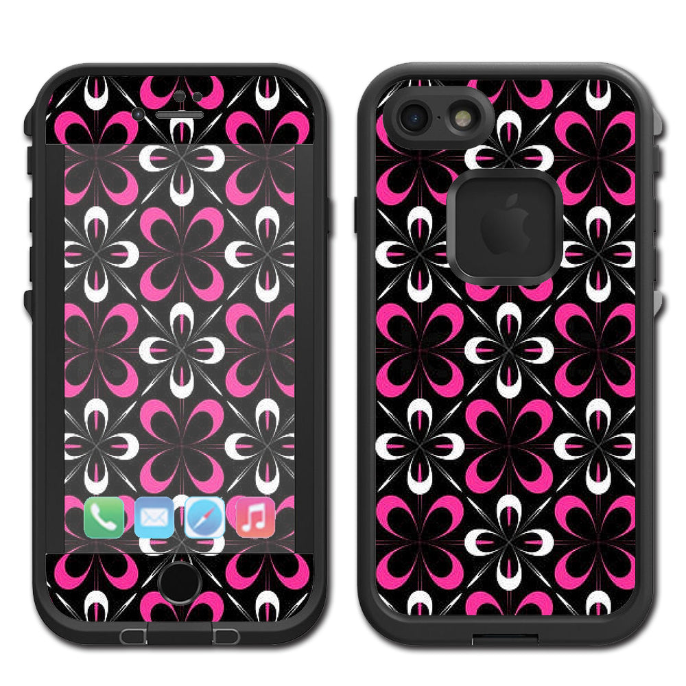  Abstract Pink Black Pattern Lifeproof Fre iPhone 7 or iPhone 8 Skin