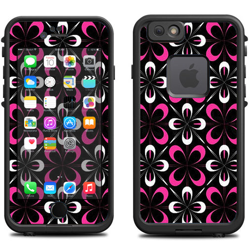  Abstract Pink Black Pattern Lifeproof Fre iPhone 6 Skin