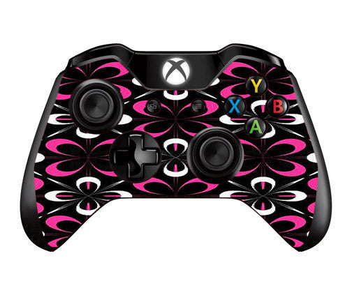  Abstract Pink Black Pattern Microsoft Xbox One Controller Skin