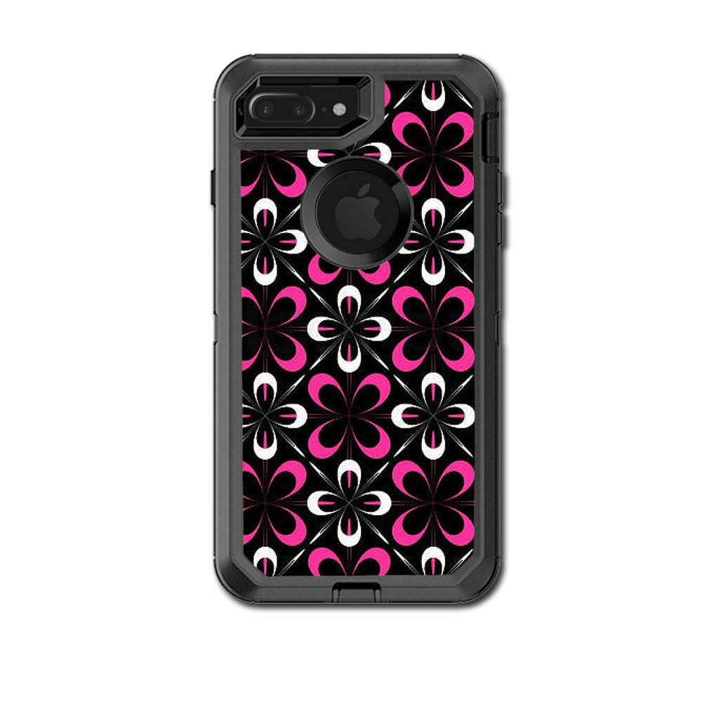  Abstract Pink Black Pattern Otterbox Defender iPhone 7+ Plus or iPhone 8+ Plus Skin