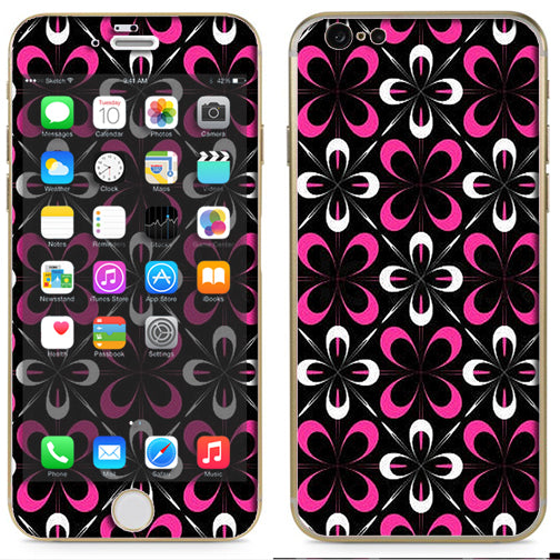  Abstract Pink Black Pattern Apple 6 Skin