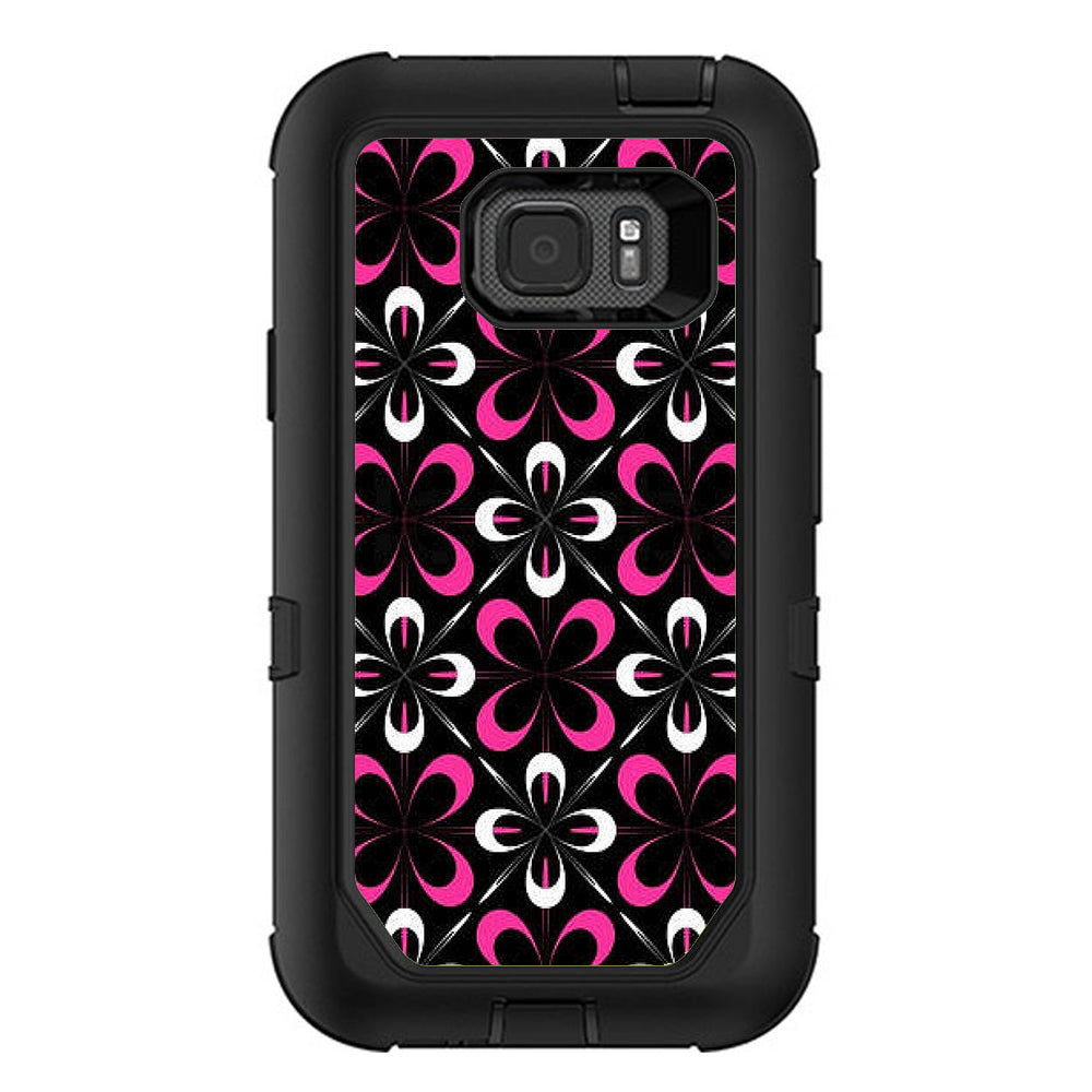  Abstract Pink Black Pattern Otterbox Defender Samsung Galaxy S7 Active Skin