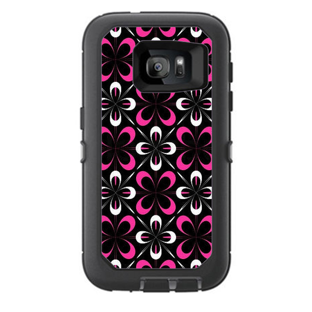  Abstract Pink Black Pattern Otterbox Defender Samsung Galaxy S7 Skin