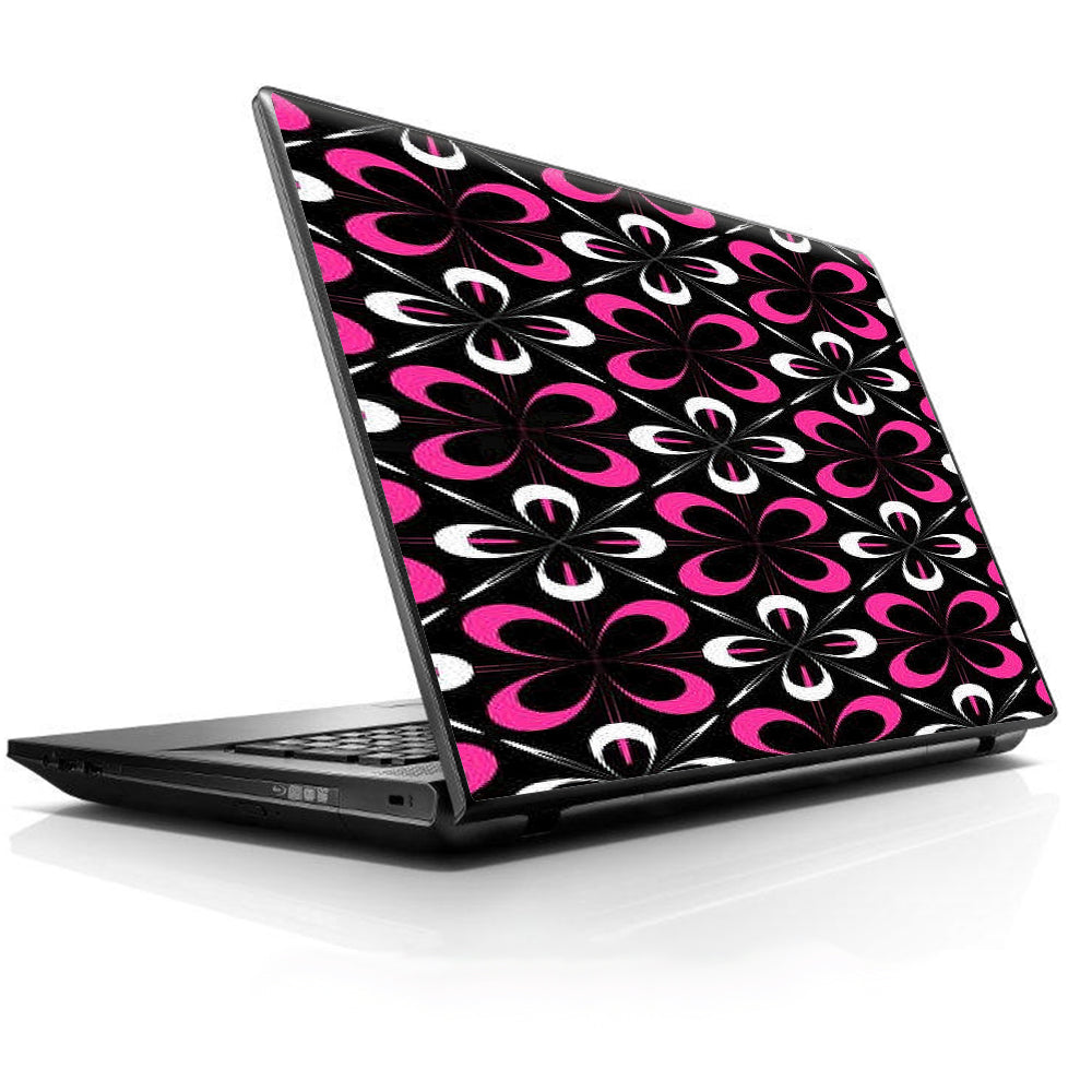  Abstract Pink Black Pattern Universal 13 to 16 inch wide laptop Skin
