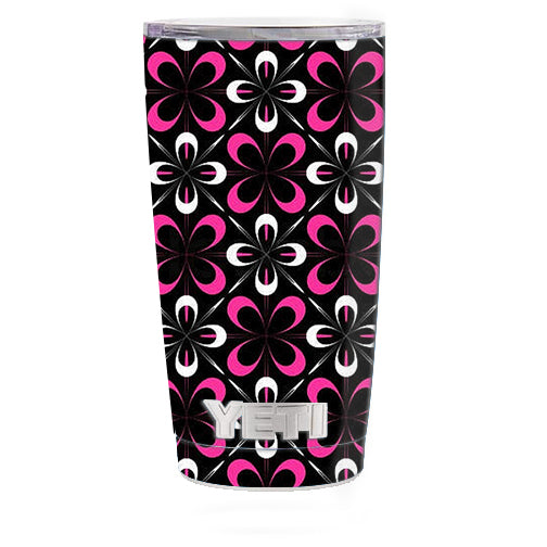  Abstract Pink Black Pattern Yeti 20oz Rambler Tumbler Skin