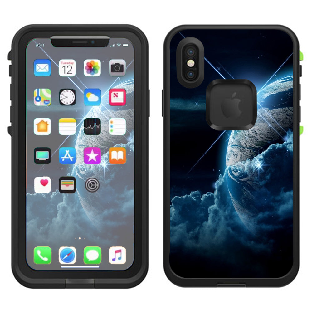  Earth Wrapped In Clouds Lifeproof Fre Case iPhone X Skin