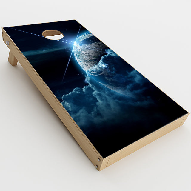  Earth Wrapped In Clouds Cornhole Game Boards  Skin