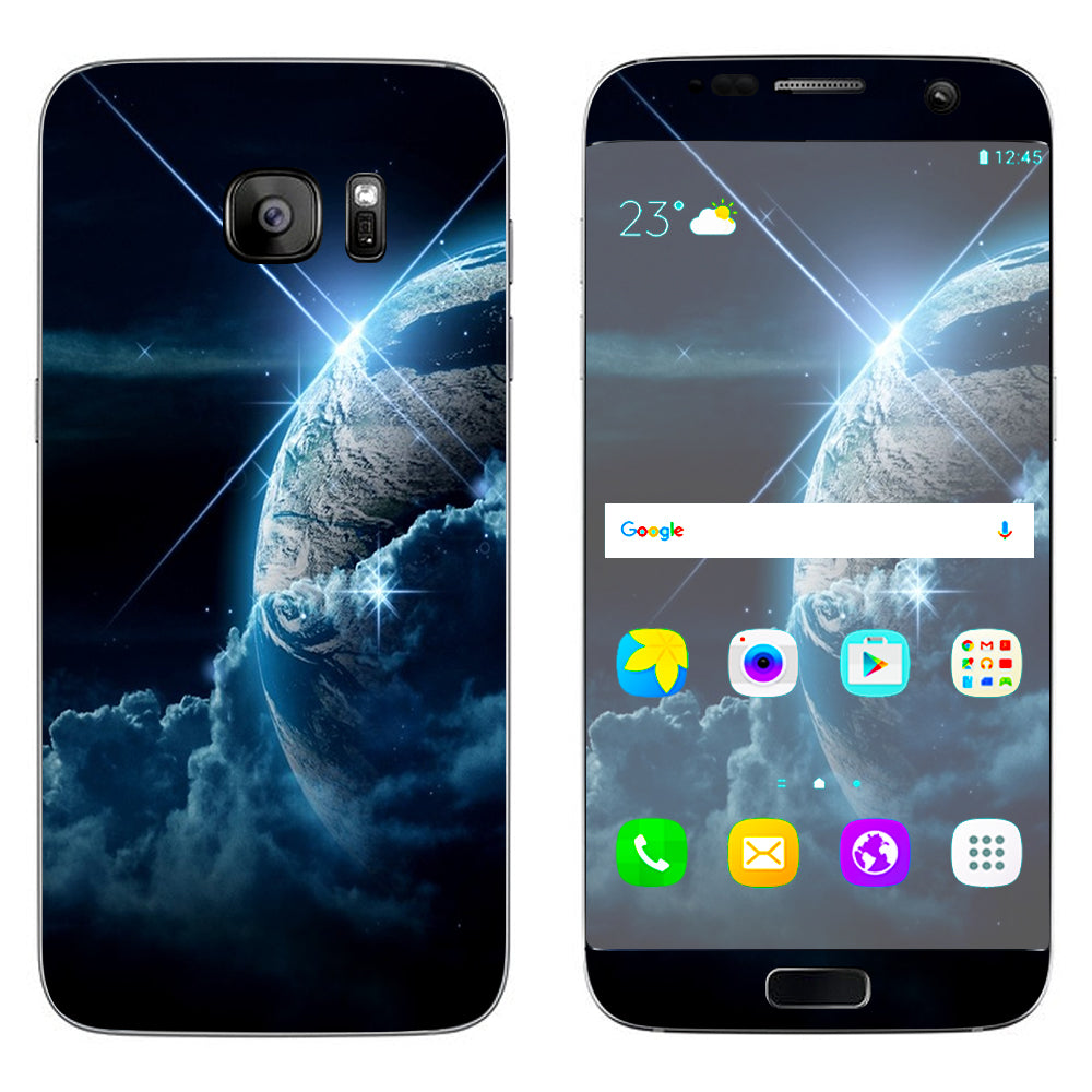  Earth Wrapped In Clouds Samsung Galaxy S7 Edge Skin