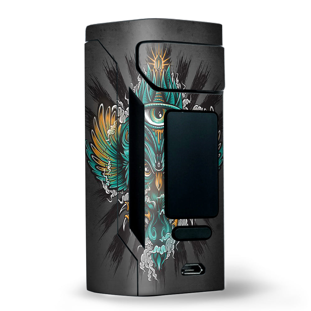  Owl Eye Tattoo Art Wismec RX2 20700 Skin