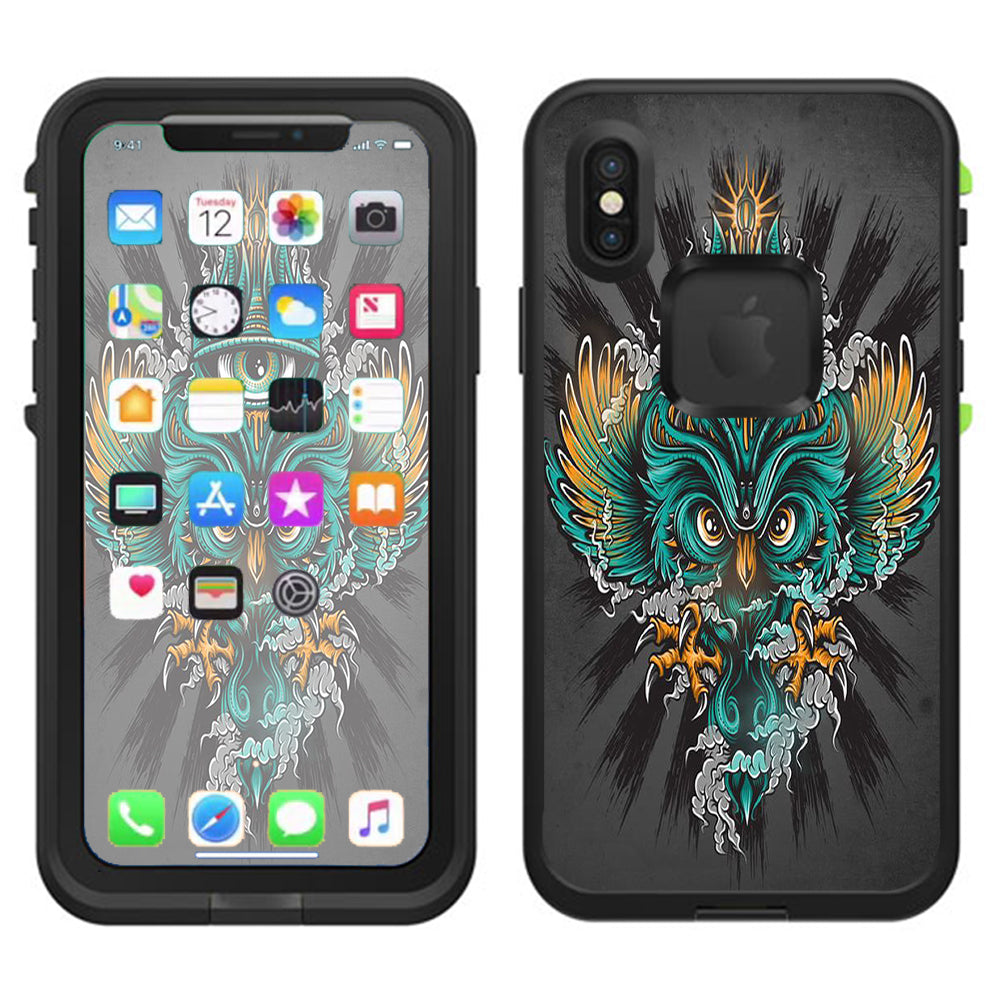  Owl Eye Tattoo Art Lifeproof Fre Case iPhone X Skin