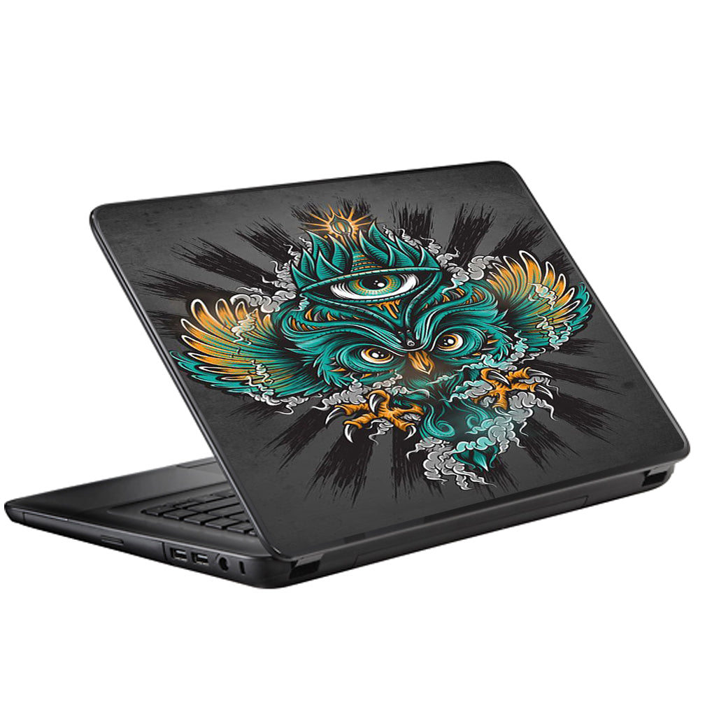  Owl Eye Tattoo Art Universal 13 to 16 inch wide laptop Skin