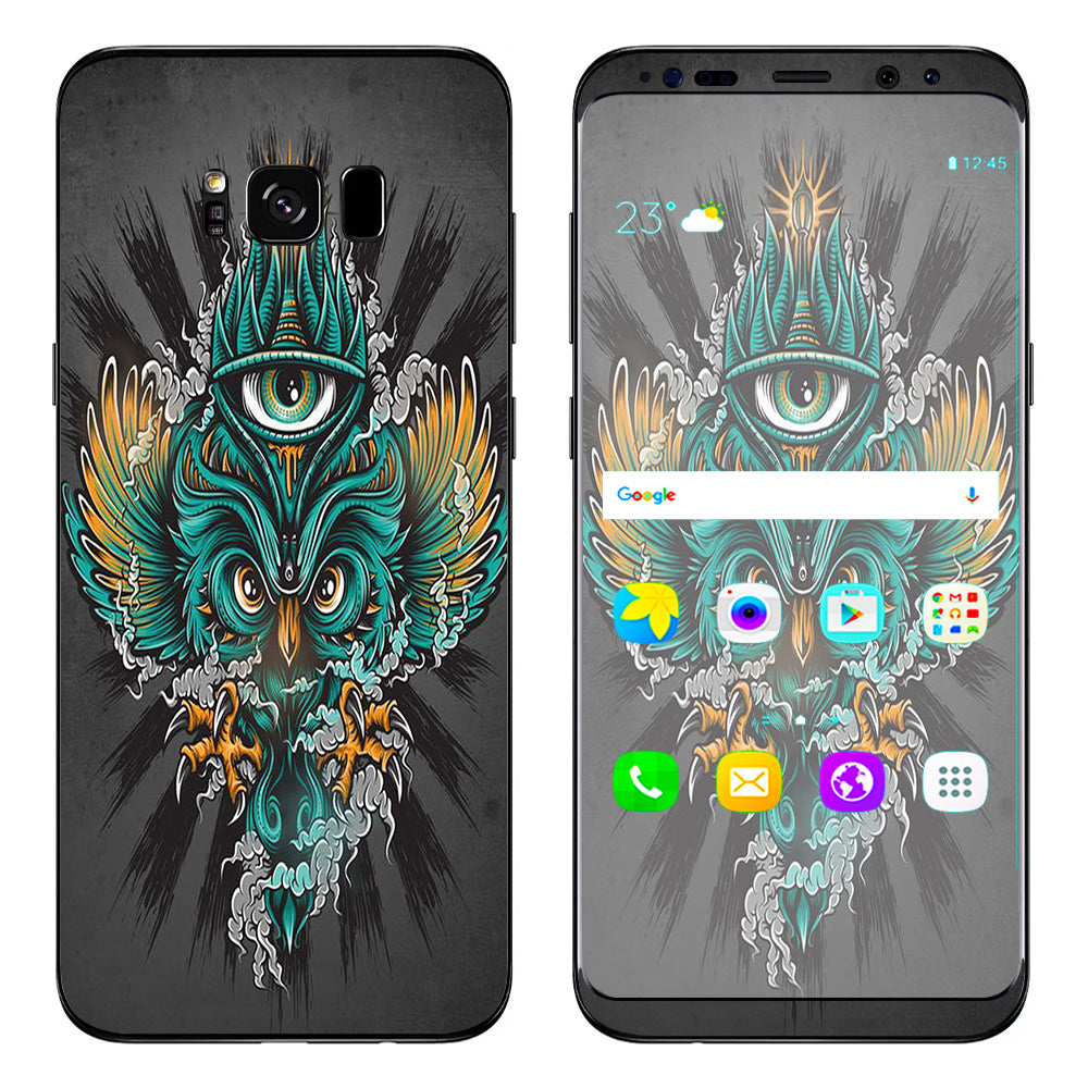  Owl Eye Tattoo Art Samsung Galaxy S8 Plus Skin