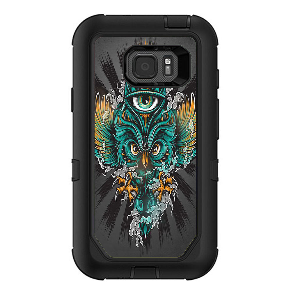  Owl Eye Tattoo Art Otterbox Defender Samsung Galaxy S7 Active Skin