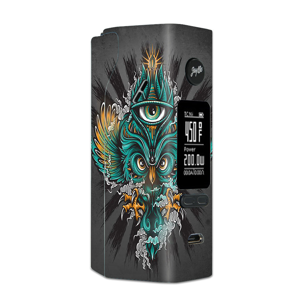  Owl Eye Tattoo Art Wismec Reuleaux RX 2/3 combo kit Skin